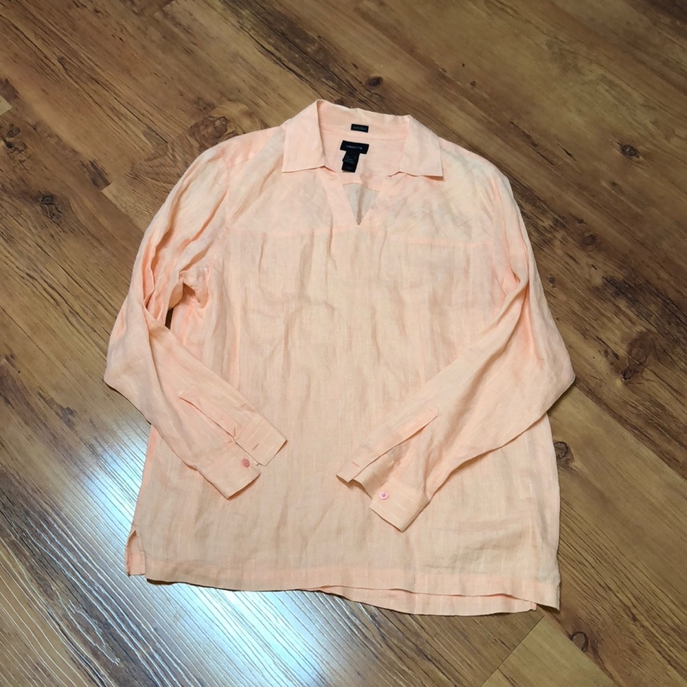 CLAIBORNE LINEN TOP - Picture 3 of 3